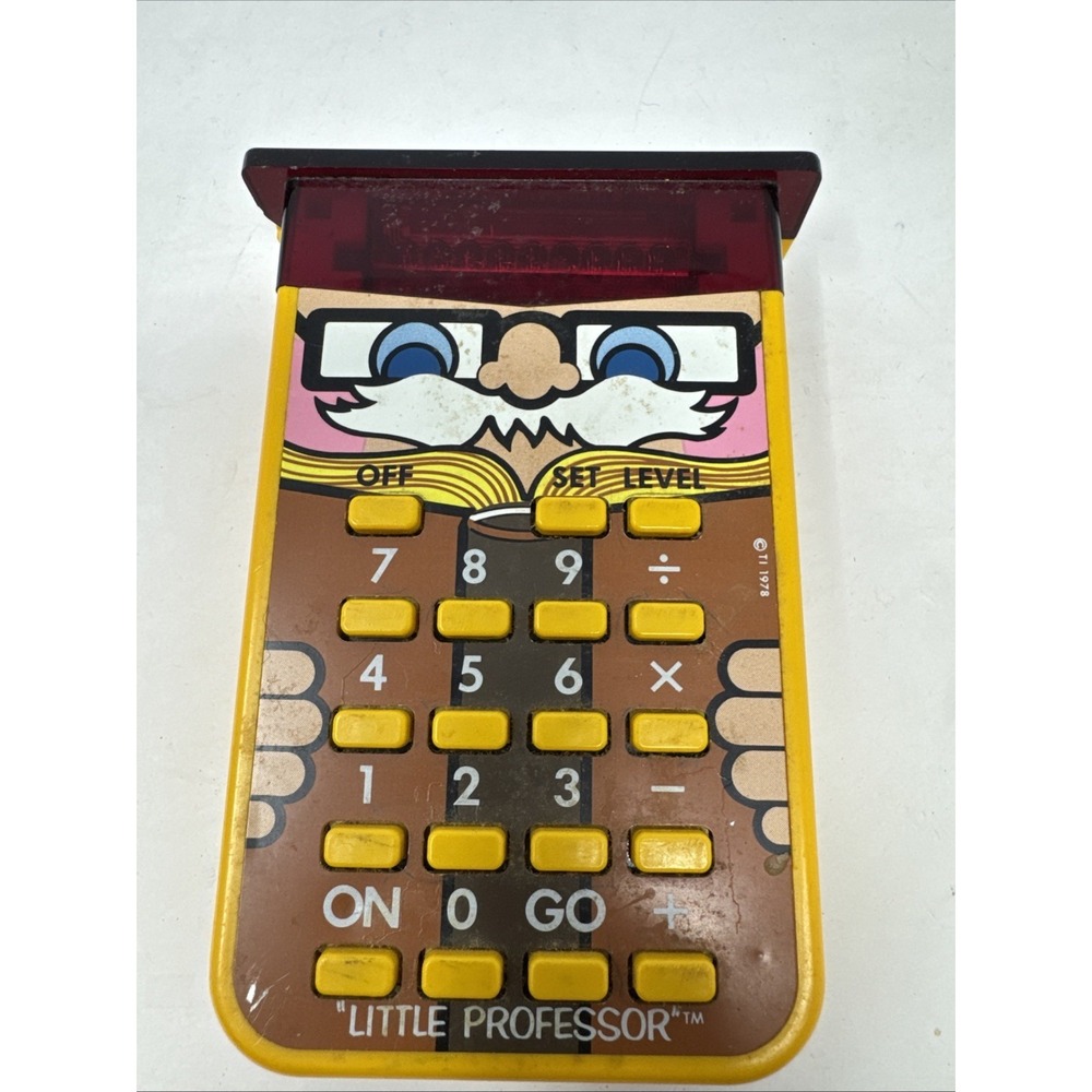 Vintage Texas Instruments LITTLE PROFESSOR Learning Calculator For Parts AS IS